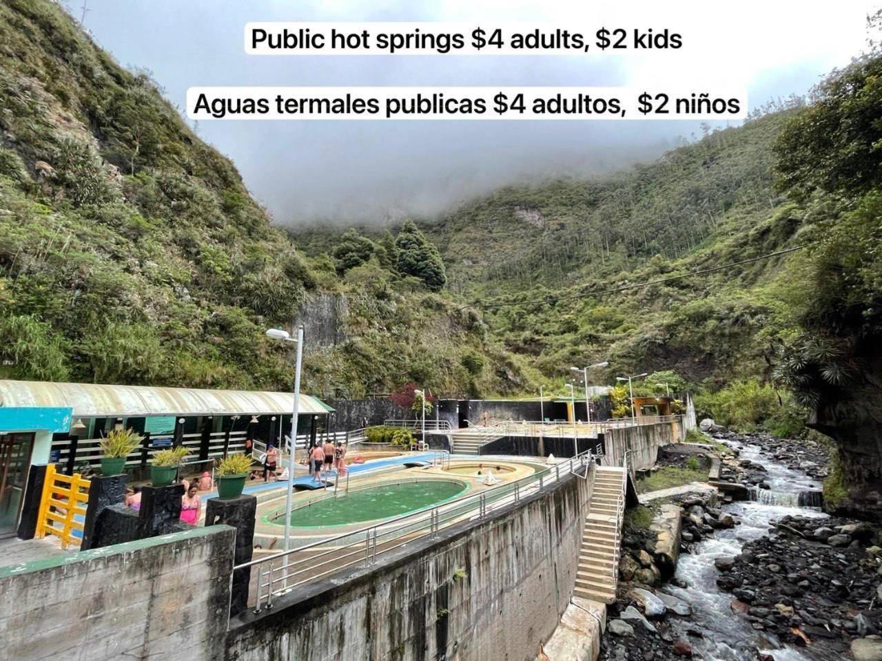 Mountain Chalet - Tungurahua Hot Springs/Aguas Termales 바뇨스 외부 사진
